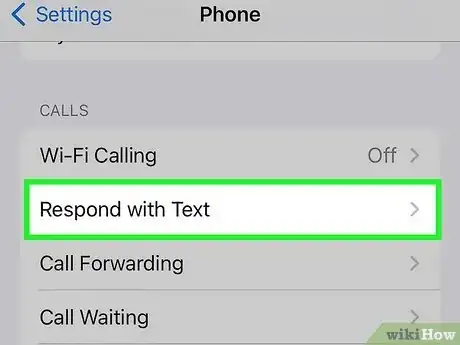 Image titled Respond to Incoming Calls with a Message on an iPhone Step 7