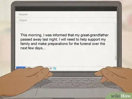 Image titled Get a Day off Work by Pretending You've Experienced a Death Step 6