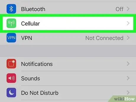 Image titled Allow iCloud to Use Cellular Data for Transfers on an iPhone Step 2