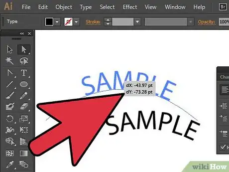 Image titled Create Text on a Path in Adobe Illustrator Step 4