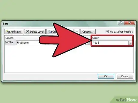 Image titled Alphabetize Cells in Excel Step 9