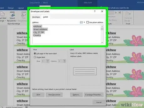 Image titled Print Avery Labels in Microsoft Word on PC or Mac Step 18