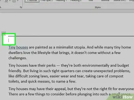 Image titled Get Rid of a Horizontal Line in Microsoft Word Step 2