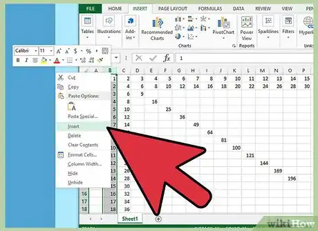 Image titled Create a Times Table to Memorize in Excel Step 5