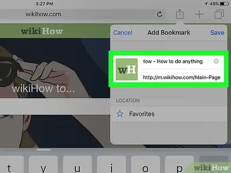 Image titled Add a Bookmark in Safari Step 5