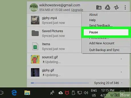 Image titled Stop a Google Drive Sync on PC or Mac Step 4