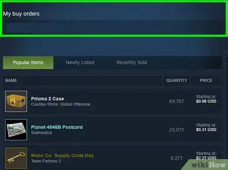 Image titled See Buy Orders on Steam Step 3