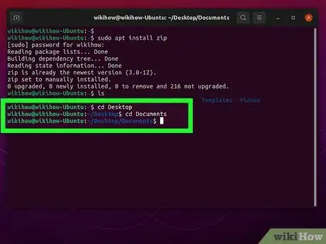 Image titled Make a Zip File in Linux Step 3