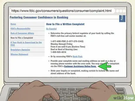 Image titled File a Complaint Against a Bank Step 7