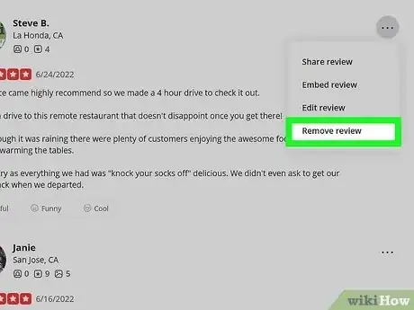 Image titled Edit or Remove a Posted Review on Yelp Step 12