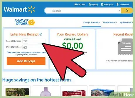 Image titled Enter Receipts for Walmart's Savings Center via the Walmart Website Step 2