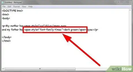 Image titled Change a Webpage Text Font and Color Using CSS Step 2