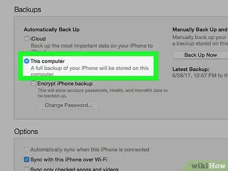 Image titled Back Up an iPhone to iTunes Step 6