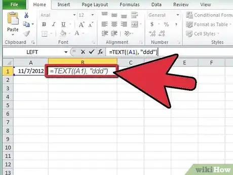 Image titled Calculate the Day of the Week in Excel Step 2