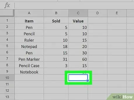 Image titled Total a Column on Google Sheets on PC or Mac Step 3