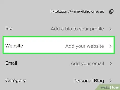Image titled Put a Website on Tiktok Step 13