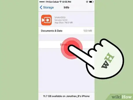 Image titled Delete an App's Data from an iPhone Step 6