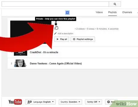 Image titled Change a Public Playlist into a Private Playlist on YouTube Step 7