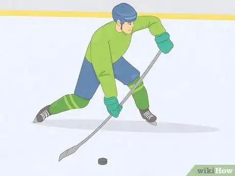 Image titled Take a Slapshot in Ice Hockey Step 1