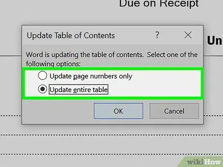Image titled Edit the Table of Contents in Word Step 8
