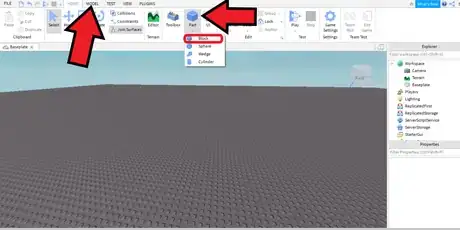 Image titled Make a Model in Roblox Studio Step 3