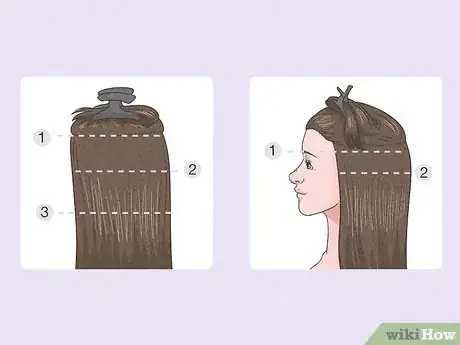 Image titled Apply Pre‐Bonded Hair Extensions Step 4