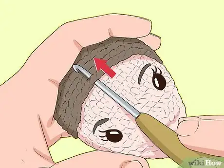 Image titled Make Amigurumi Hair Step 17