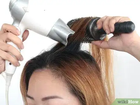 Image titled Blow Dry Curly Hair Straight Step 12