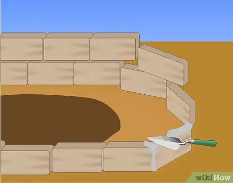 Image titled Line the pit around with bricks Step 3