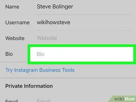 Image titled Get Multiple Lines in an Instagram Bio on iPhone or iPad Step 4