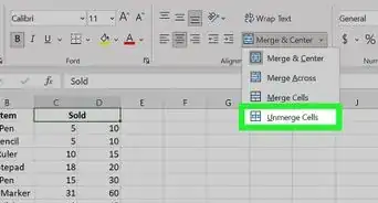 Unmerge Cells in Excel