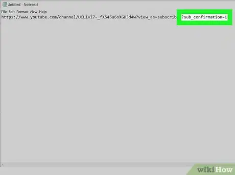 Image titled Make a Subscribe Link for YouTube Channel Step 8