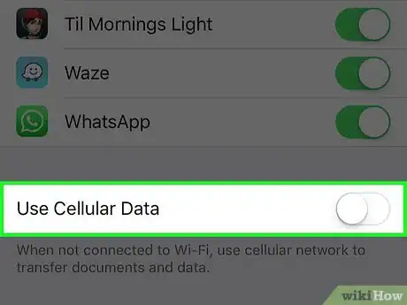 Image titled Stop iCloud from Using Cellular Data for Transfers on an iPhone Step 5