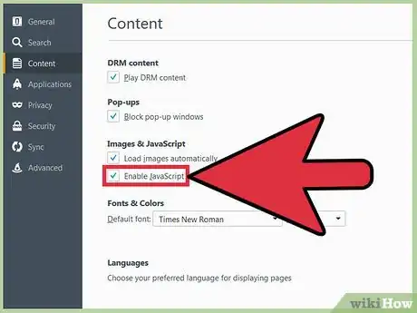 Image titled Enable Javascript in Mozilla Firefox Step 8