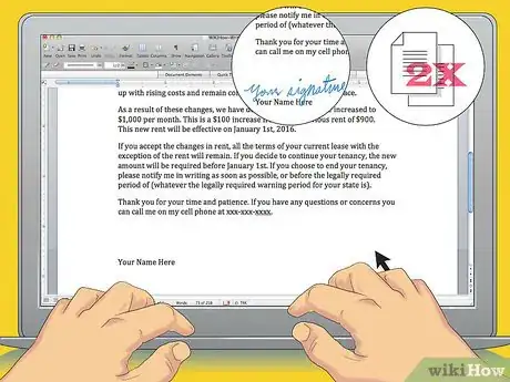 Image titled Notify a Tenant in Writing of an Increase Step 9