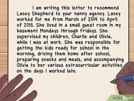 Image titled Write a Letter of Recommendation for a Nanny Step 3