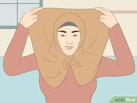 Image titled Wear a Hijab Without Pins Step 6.jpeg