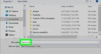 Create a CSV File