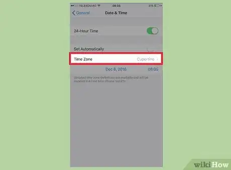 Image titled Change Your Time Zone on an iPhone Step 5
