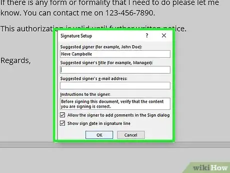 Image titled Add a Digital Signature in an MS Word Document Step 17
