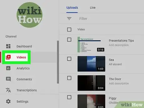 Image titled Check and Manage Your Uploaded Videos on YouTube Step 5