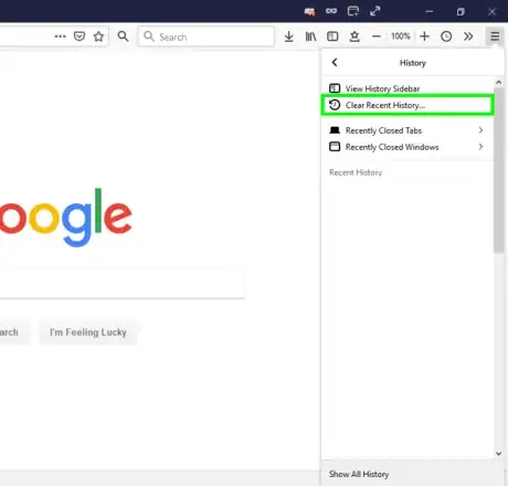Image titled Firefox Clear History Button.png