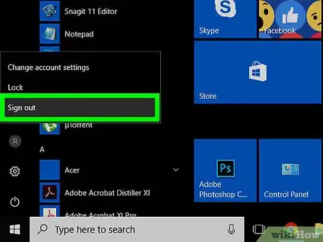 Image titled Sign Out of Windows 10 Step 3