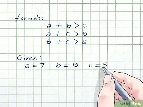 Image titled Determine if Three Side Lengths Are a Triangle Step 1