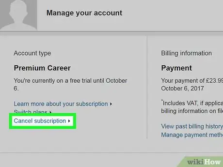 Image titled Cancel a Premium Account on Linkedin Step 7